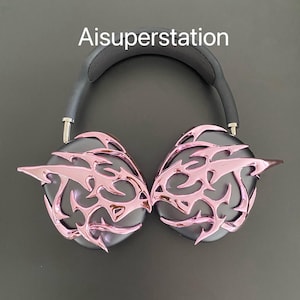 Shard AirPods max attachments, Glossy silver, no headset included, AirPods max cases, AirPods max covers, apple headphones, cyberpunk, punk