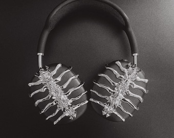 Bone Airpods Max Covers: Cyberpunk 3D Printed Attachments