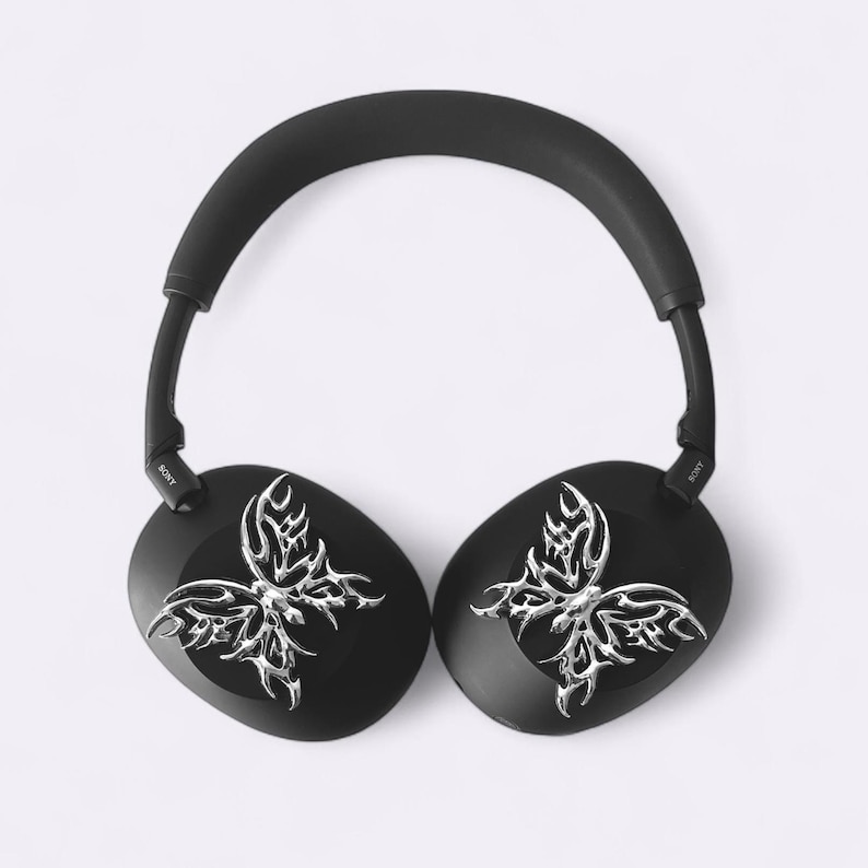 Chrome Butterfly Headphone Attachment: Sony XM4/XM5/XM6, Airpods Max image 3