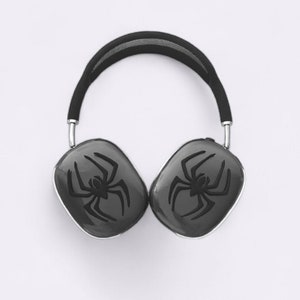 Black chrome spiders and cases for AirPods max, AirPods max covers, apple headphone covers, cyberpunk, y2k, gift for him, gift for her