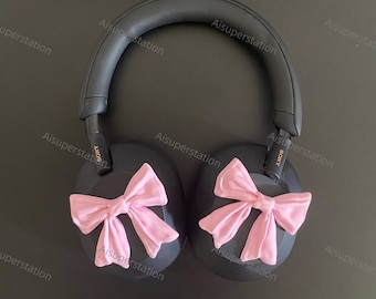 Pink Bows Sony XM4 XM5 XM6 Headphone Attachments: 3D Printed PLA Accessory
