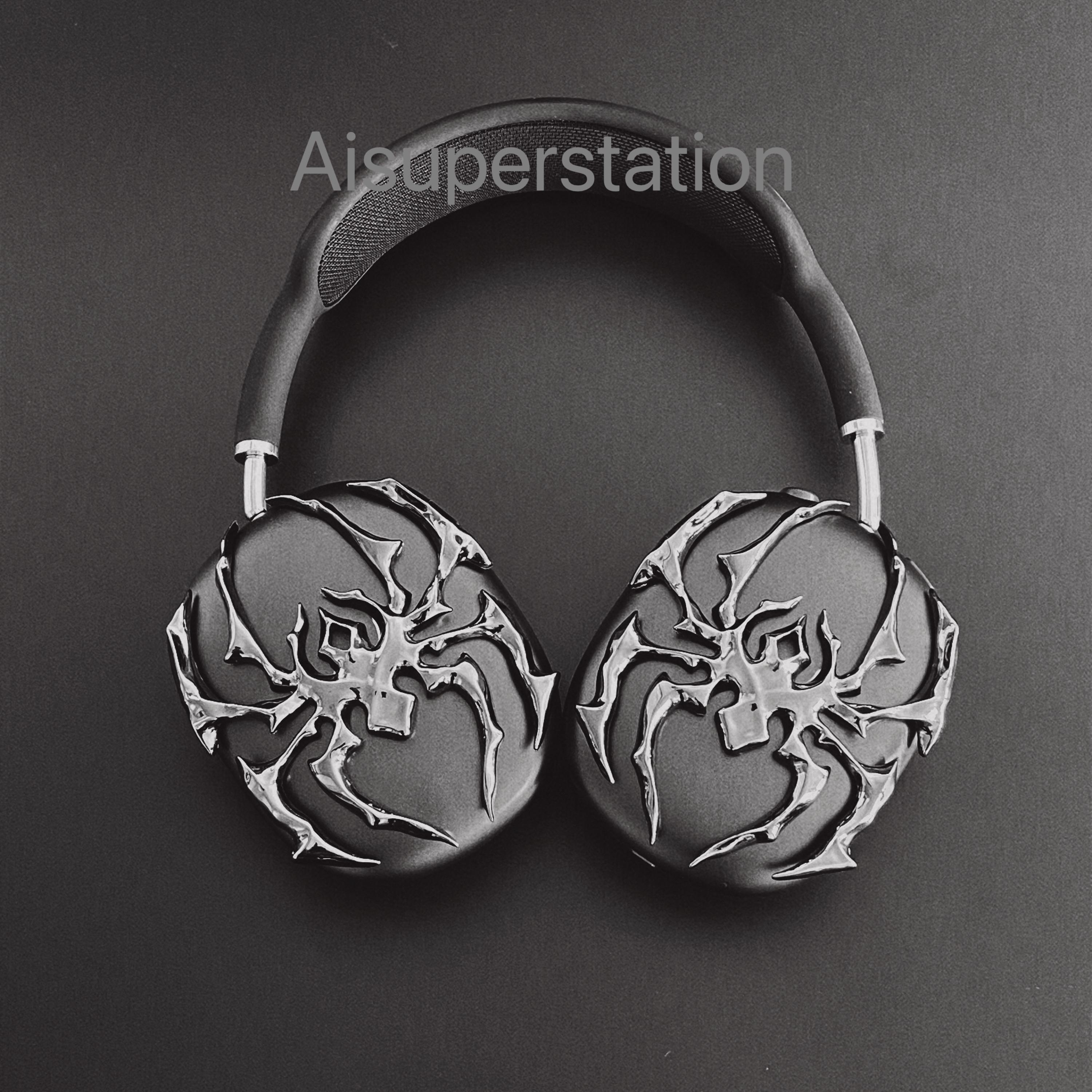 【AND A ASH】Max Bow 01 Black Spider Airpods Max Attachments, Airpods Max Cases