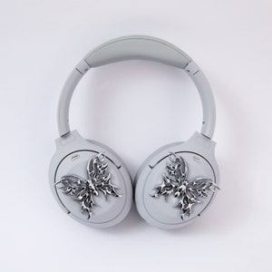 Sony XM4 attachments, Sony XM4 aesthetic, Sony XM4 accessories, cyberpunk, boyfriend, sonyheadphones, sonywh1000xm5, Sonywh1000xm4, headphone accessories, headphone attachments, chrome butterflies, butterfly