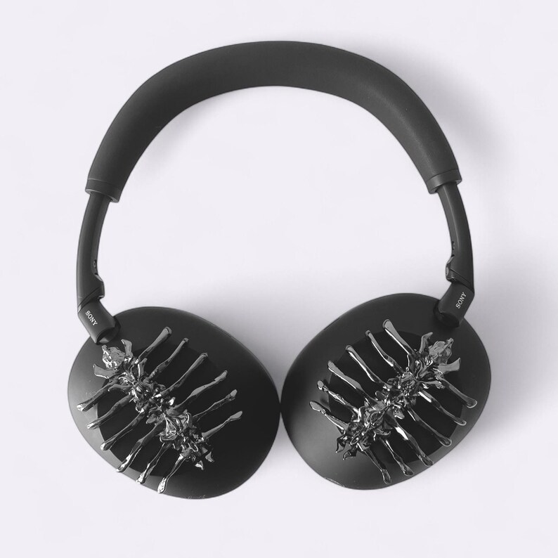 Metal Headphone Spine Attachment: Sony XM4, XM5, XM6 - Cyberpunk Style image 2