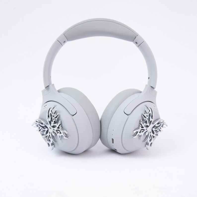 Sony XM4 attachments, Sony XM4 aesthetic, Sony XM4 accessories, cyberpunk, boyfriend, sonyheadphones, sonywh1000xm5, Sonywh1000xm4, headphone accessories, headphone attachments, chrome butterflies, butterfly