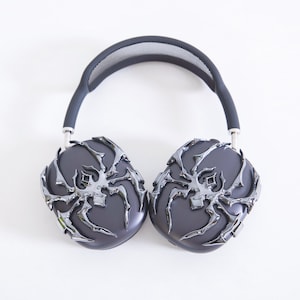 Metal Spider AirPods Max Covers: Chrome Metal spiders for Apple headphones, headphone attachments, AirPods Max accessories image 9