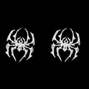 Metal Spider AirPods Max Covers: Chrome Metal spiders for Apple headphones, headphone attachments, AirPods Max accessories 2 silver spiders