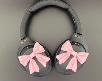 Accessoires pour écouteurs avec nœud rose : Sony XM4, XM5, AirPods Max