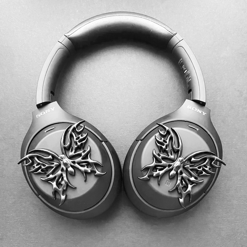Sony XM4 attachments, Sony XM4 aesthetic, Sony XM4 accessories, cyberpunk, boyfriend, sonyheadphones, sonywh1000xm5, Sonywh1000xm4, headphone accessories, headphone attachments, chrome butterflies, butterfly