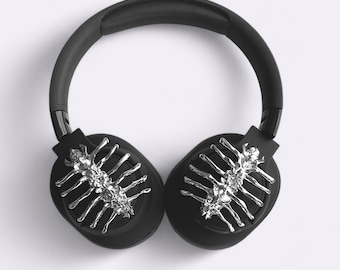 Chrome Spine Headset Attachment: Cyberpunk JBL Headphones Accessory