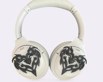 Cyberpunk Heart Headphone Attachments: Sony, JBL, AirPods Max Sony XM4 XM5 XM6