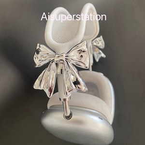 Bow Airpods max attachments, Airpods max accessories, apple headphone attachments, Airpods Max outfit, cyberpunk, punk, cute, 3D printed