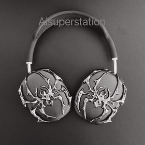 Metal Spider AirPods Max Covers: Chrome Metal spiders for Apple headphones, headphone attachments, AirPods Max accessories image 2