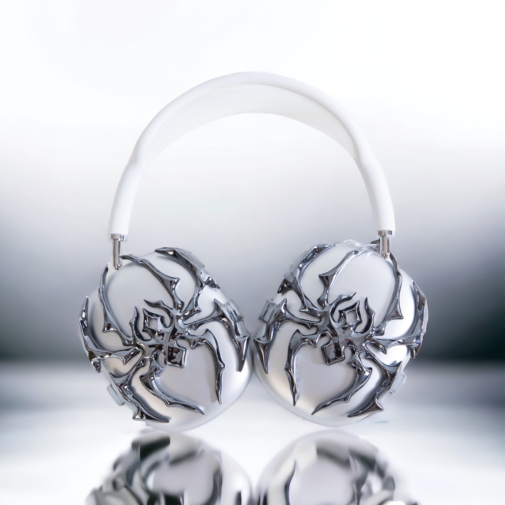 Airpods Max スパイダーケース：サイバーパンクなメタルアタッチメント