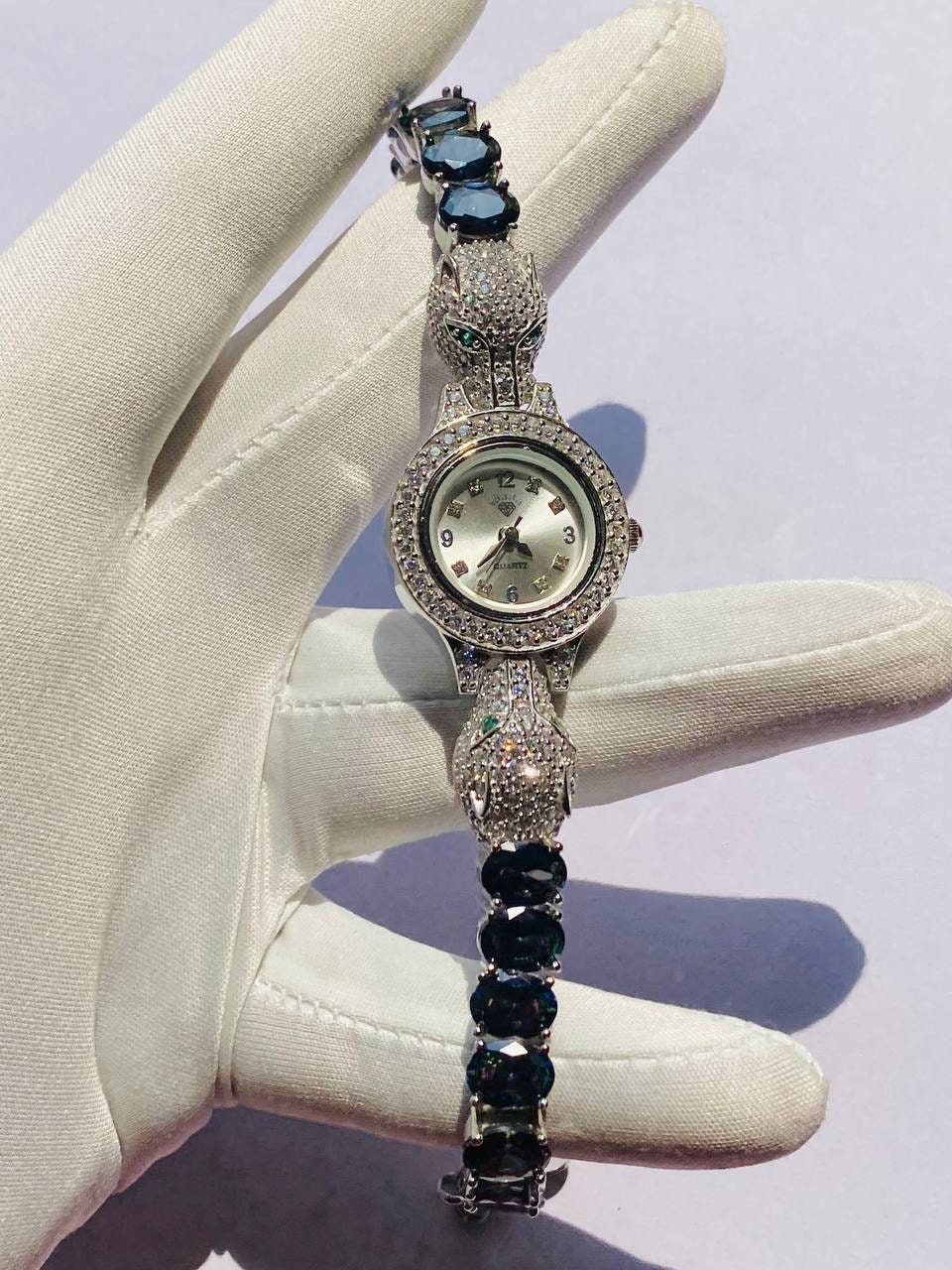 Silver diamante watch cheap