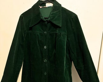 Vintage Stix Baer & Fuller Corduroy Shirt / Vintage Green Corduroy Shirt / Button up Corduroy Shirt