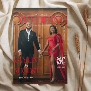 Hochzeitseinladung im Magazin-Stil/Vorlage für das Programm