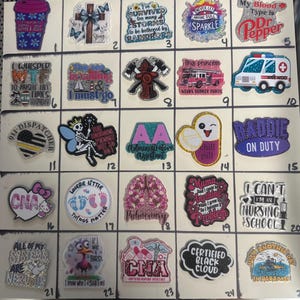 Acrylic badge topper  Nurse CNA Fireman 911 dispatcher sassy badge reel retractable