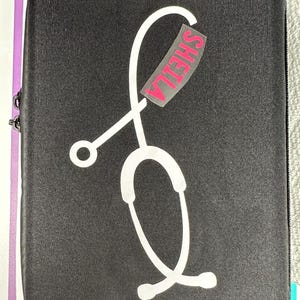 Personalized stethoscope case for nurse or healthcare professional