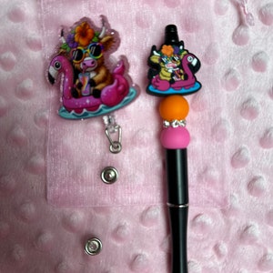 Nurse Badge Reel and Pen gift set