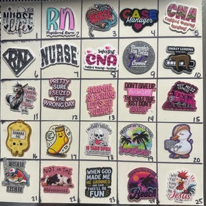 Acrylic badge topper  Nurse CNA sassy badge reel retractable