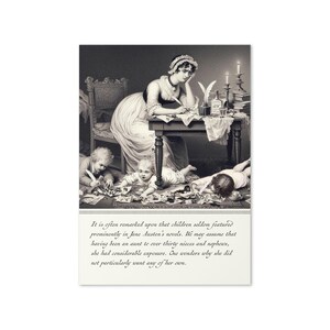 Carte de voeux drôle Jane Austen vierge