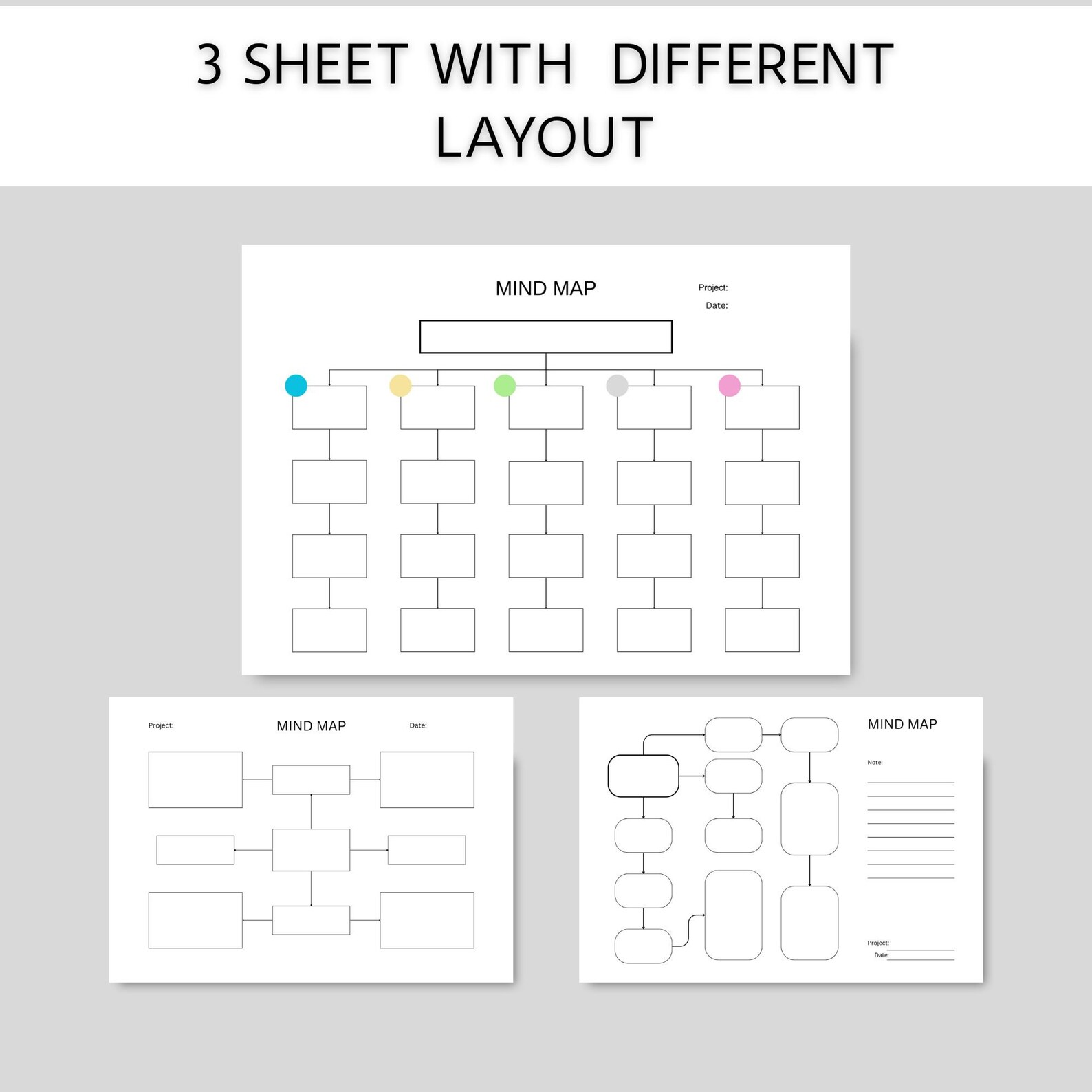 Mind Map Mind Mapping A4 Landscape Printable Mind Map Printable Planner ...