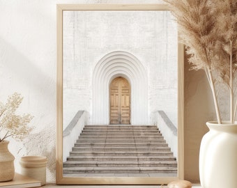Neutral Architecture Arch Fine Art Print, Beige Tone Wall Decor