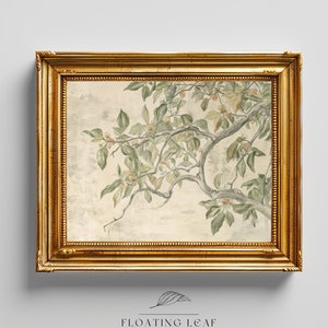 Lámina artística vintage de árbol frutal, impresión botánica giclée, decoración de pared estilo rústico