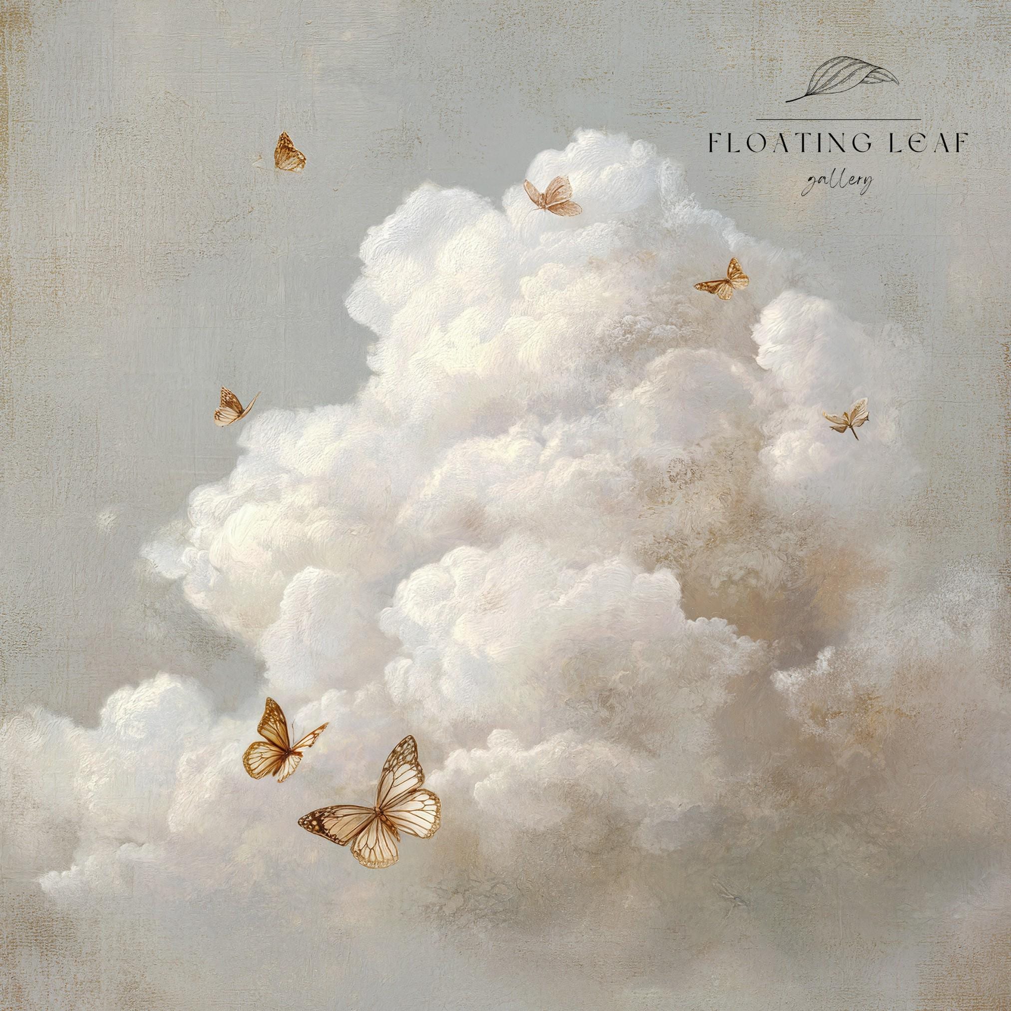 Butterfly Cloud Art Print, Vintage Cottagecore Wall Decor - Etsy
