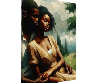 Country Spring Love | Modern American | FINE ART | Eclectic Art| Black Art | Canvas Art| Vintage Style Wall Art| | Canvas