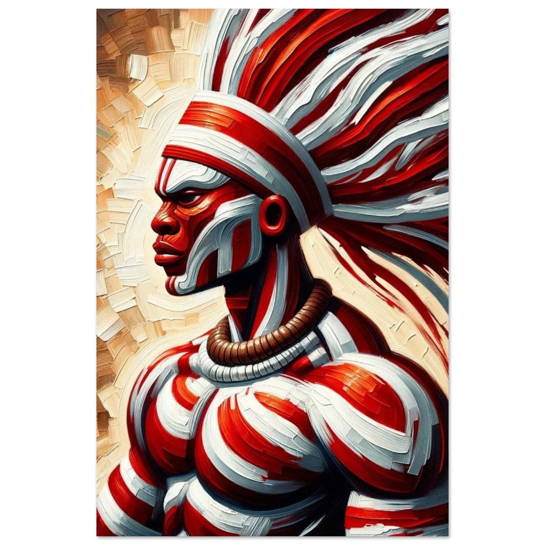 Shango Orisha African Art Ethnic Wall Art Unframed Art Wall Decor