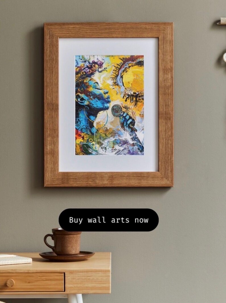 Basquiat Inspired Black Abstract Wall Art – Caribbean Music Canvas Print, Afrocentric Graffiti Painting, Modern Hip Hop Art Decor for Living afbeelding 2