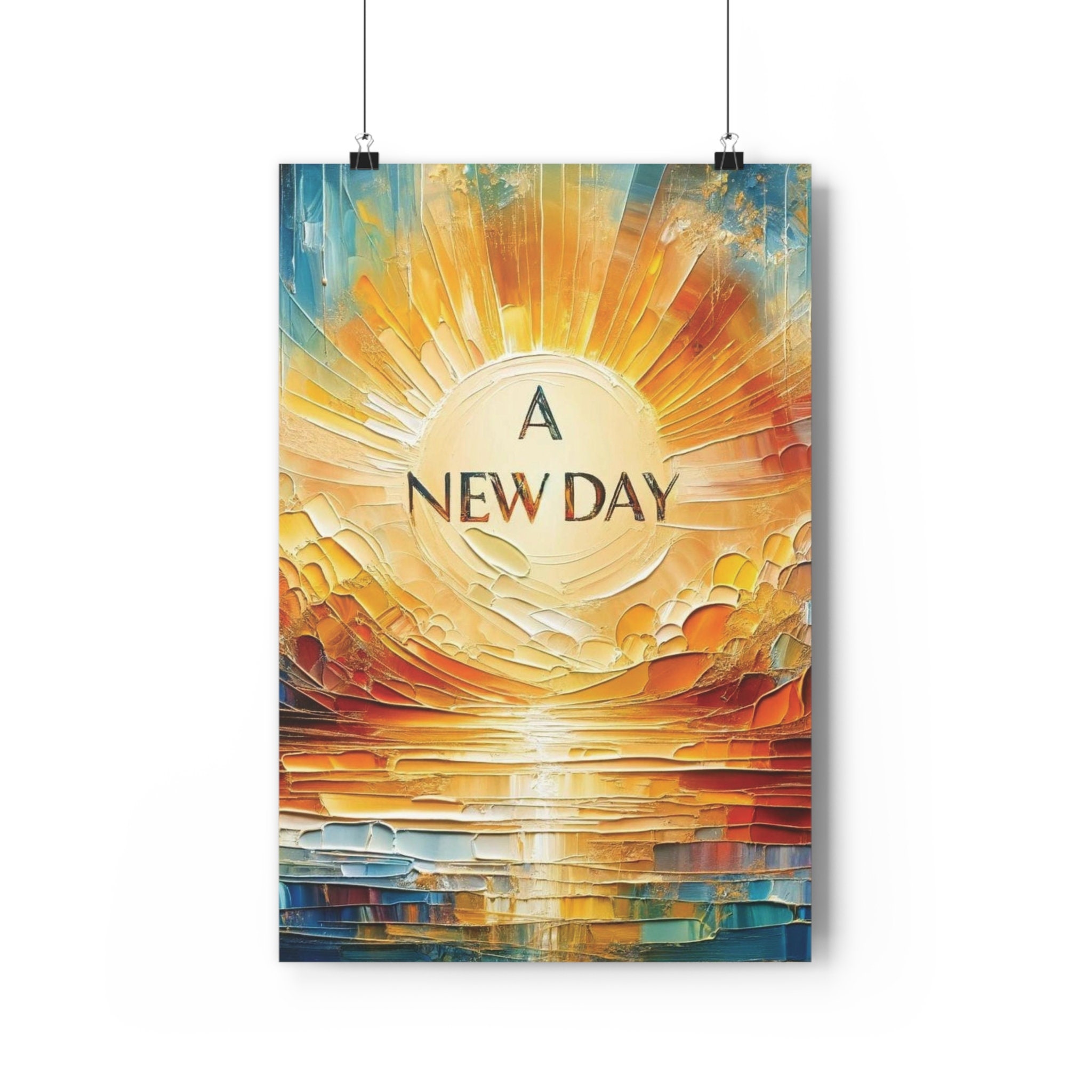 Less Modivation Art A New Day | Affirmation Motivation Art | Statement Art | Lmodern Art ...