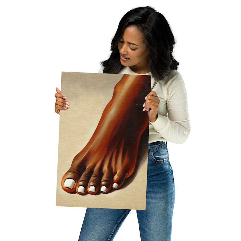 Foot Artist Footprints Alive | Oil Painting | Minimalism Art | Unframed Art Poster ...