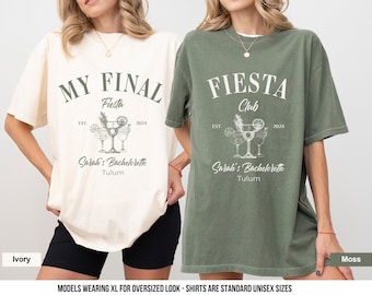 Personalisiertes Junggesellinnenabschied Shirt: Final Fiesta Comfort Colors Tee