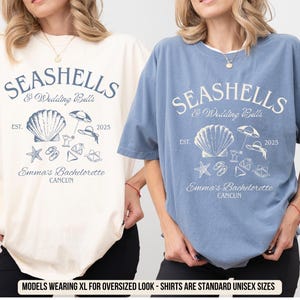 Seashells and Wedding Bells Shirts Bachelorette Shirts Beach Bachelorette Shirts Coastal Bachelorette Bach Club Tee Comfort Colors Shirts
