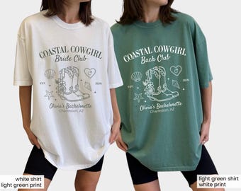 Küsten Cowgirl Junggesellinnenabschied Shirt, Cowgirl Bach Party, Luxus Cocktail Social Club Cowgirl, Cowgirl Strand Bachelorette Braut Tshirt