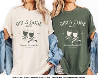 Chemise personnalisée Girls Gone aux couleurs douces : t-shirt EVJF