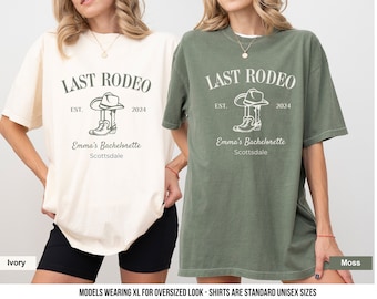 Last Rodeo Bachelorette Shirts Western Bride Shirt Custom Western Bachelorette Shirt Custom Location Bachelorette Shirt Last Rodeo Hen