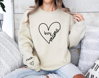 Sudadera personalizada para mamá: nombres personalizados para niños, regalo para mamá