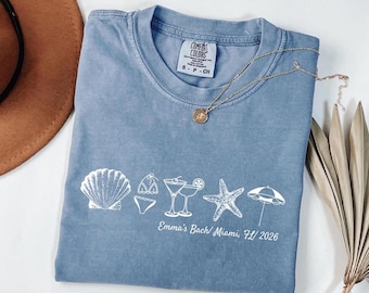 Custom Beach Bachelorette Coastal Bachelorette Shirts Comfort Colors 1717