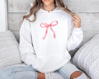 Coquette Hoodie Coquette Aesthetic Pink Bow Trendy Hoodie for Women  Gift for Her Coquette Hoodie Coquette Bow Hoodie