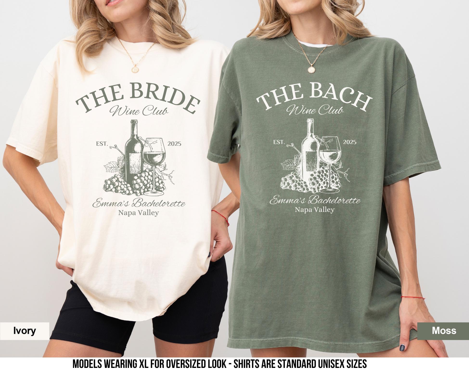 Wine Club Bachelorette Shirt : Comfort Colors Baumwoll-T-Shirt