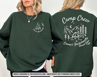 Sweat-shirt personnalisé Camp Bachelorette : Party de camping en montagne