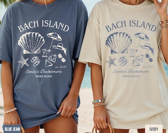 Chemise Bach Island Comfort Colors : t-shirt de plage pour EVJF