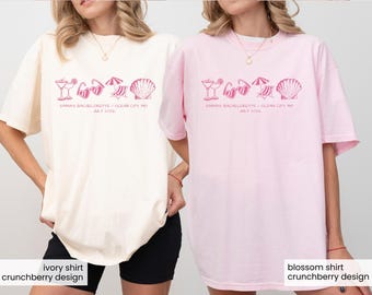 Camiseta personalizada para despedida de soltera en la playa, camisetas de despedida de soltera de sirena, camisetas de despedida de soltera costera, camisetas de novia costera, regalo a juego para despedida de soltera en la playa