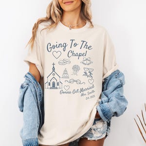 Camisa de despedida de soltera coqueta: camiseta de boda con colores cómodos