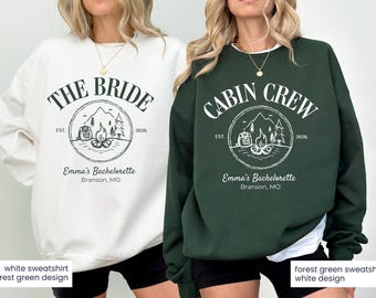 Sudadera de despedida de soltera de campamento, tripulación de cabina, antes de que lo haga, suéteres personalizados para despedida de soltera en el lago, suéteres de cuello redondo para despedida de soltera de campamento