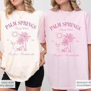 Palm Springs Bachelorette Party Shirt Custom Bachelorette Shirts Desert Bachelorette Tshirts Personalized Bach Club Bridal Party Tee
